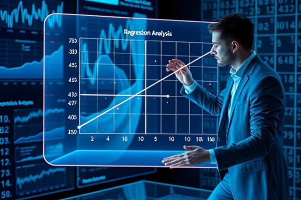 Regression analysis chart showing relationship between variables in data science
