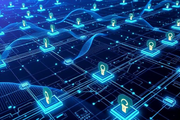 Blockchain network diagram showing transaction security and scalability innovations