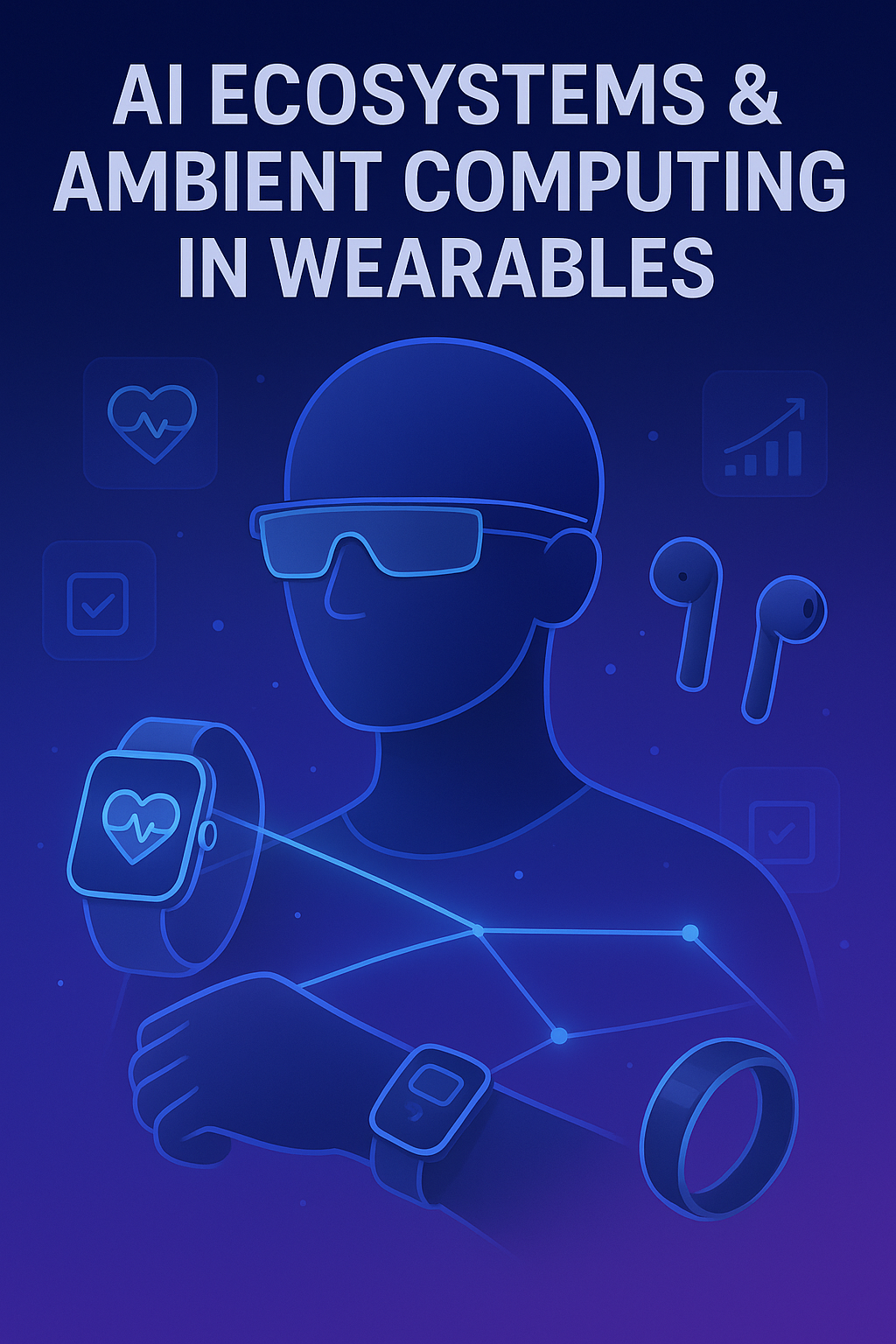 Smartwatch, earbuds, and smart glasses connected through AI ecosystem and ambient computing