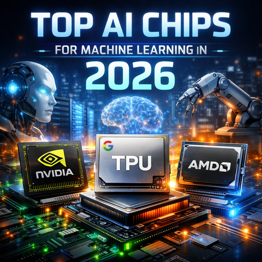 Best AI chips for machine learning in 2026 including NVIDIA AMD Google and Intel processors