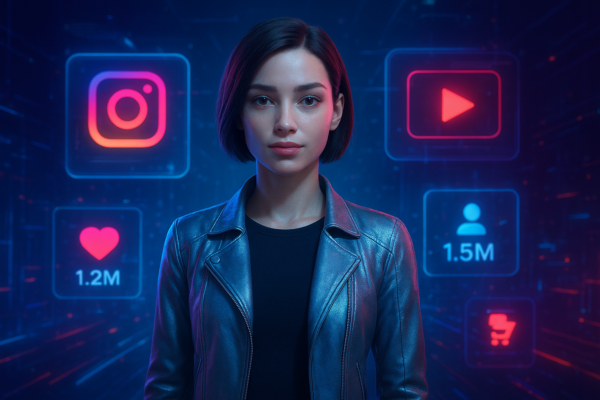 AI influencer virtual persona used in brand marketing campaign
