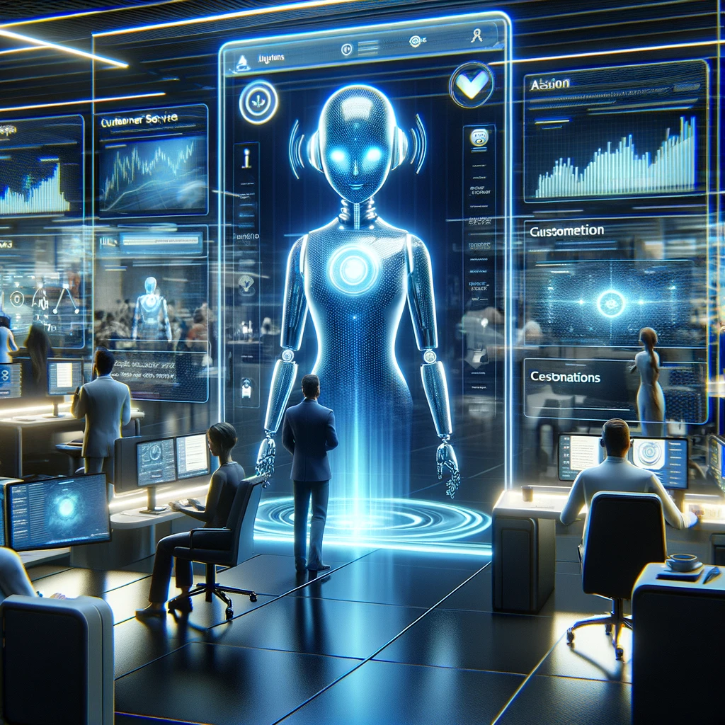 AI-powered chatbot interface used for customer service support