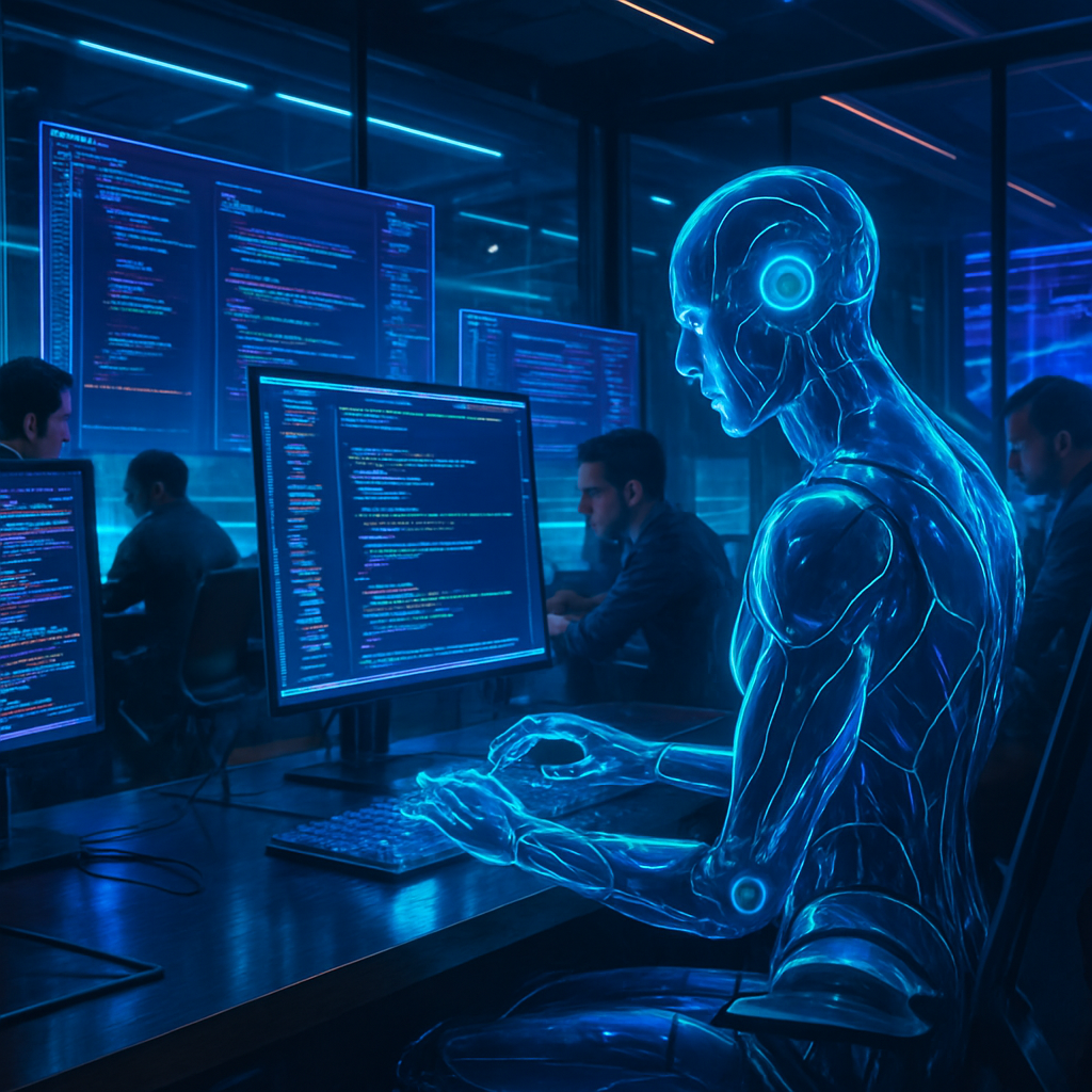 Agentic AI automating software development tasks including coding, testing, and deployment