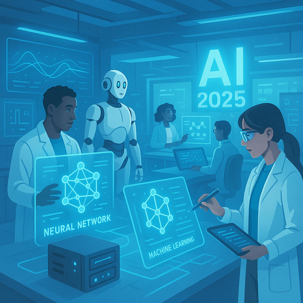 AI researcher working on machine learning models in 2025