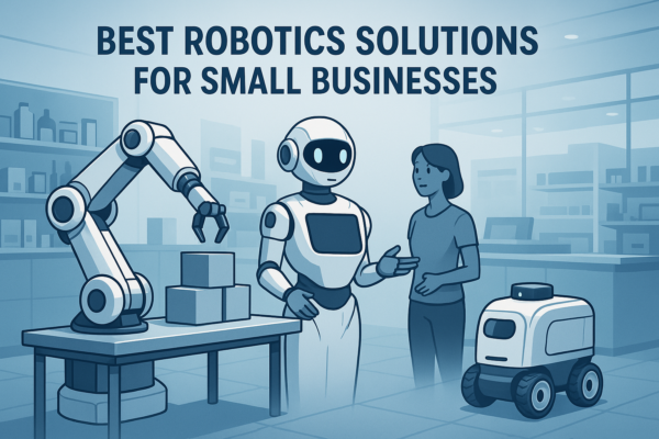 Best robotics solutions for small businesses including cobots, AGVs, and RPA tools