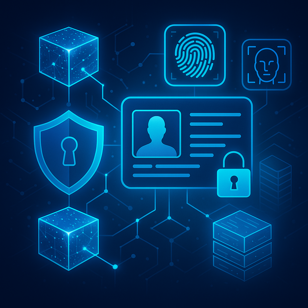 Blockchain technology securing digital identity verification with decentralized data nodes