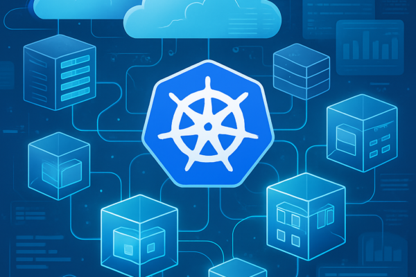 Cloud-native software and Kubernetes container orchestration diagram 2025