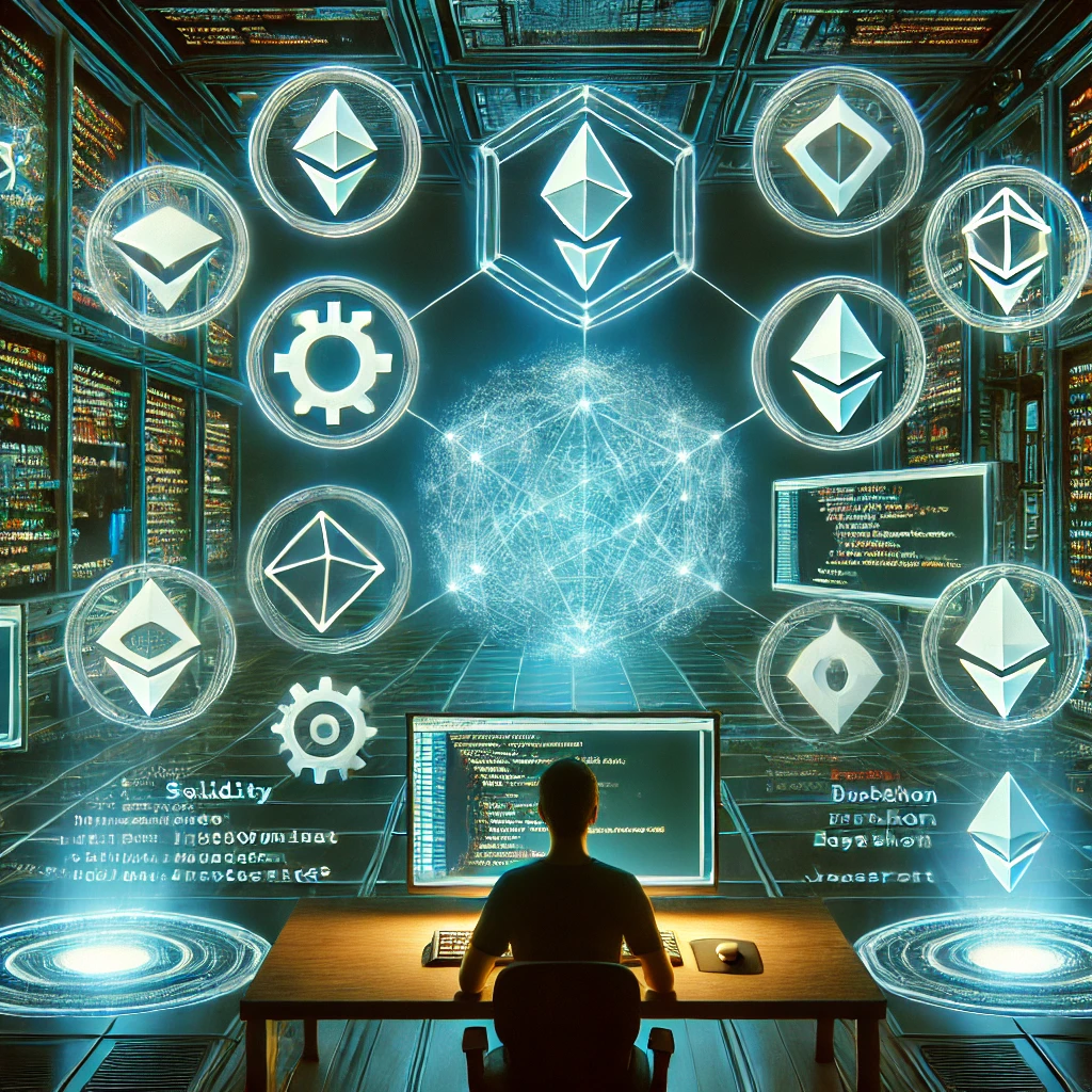 Best programming languages for blockchain development in 2024 including Solidity, Rust, Go, Python, C++, JavaScript, and Vyper