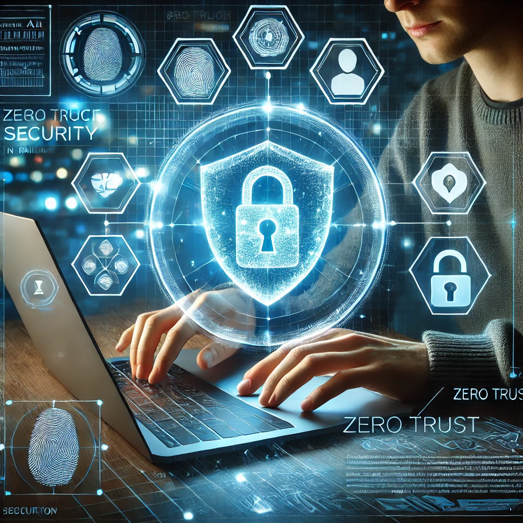 Cybersecurity enhancements showing AI threat detection, encryption, and multi-factor authentication protecting data