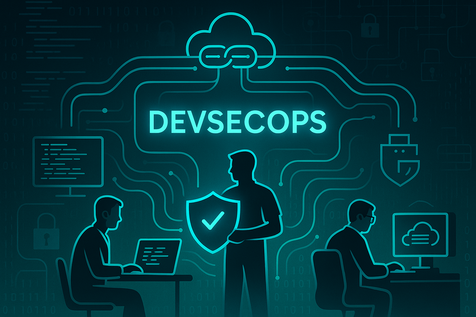 DevSecOps process showing security integration into DevOps software development pipeline
