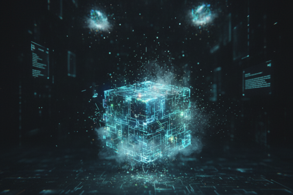 Illustration of machine unlearning concept showing AI system selectively erasing personal data
