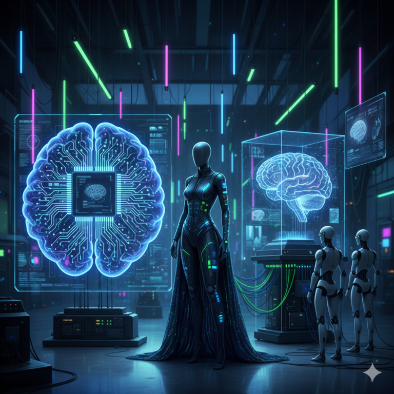 Neuromorphic computing chip alongside e-textile fabric and brain-inspired hardware systems
