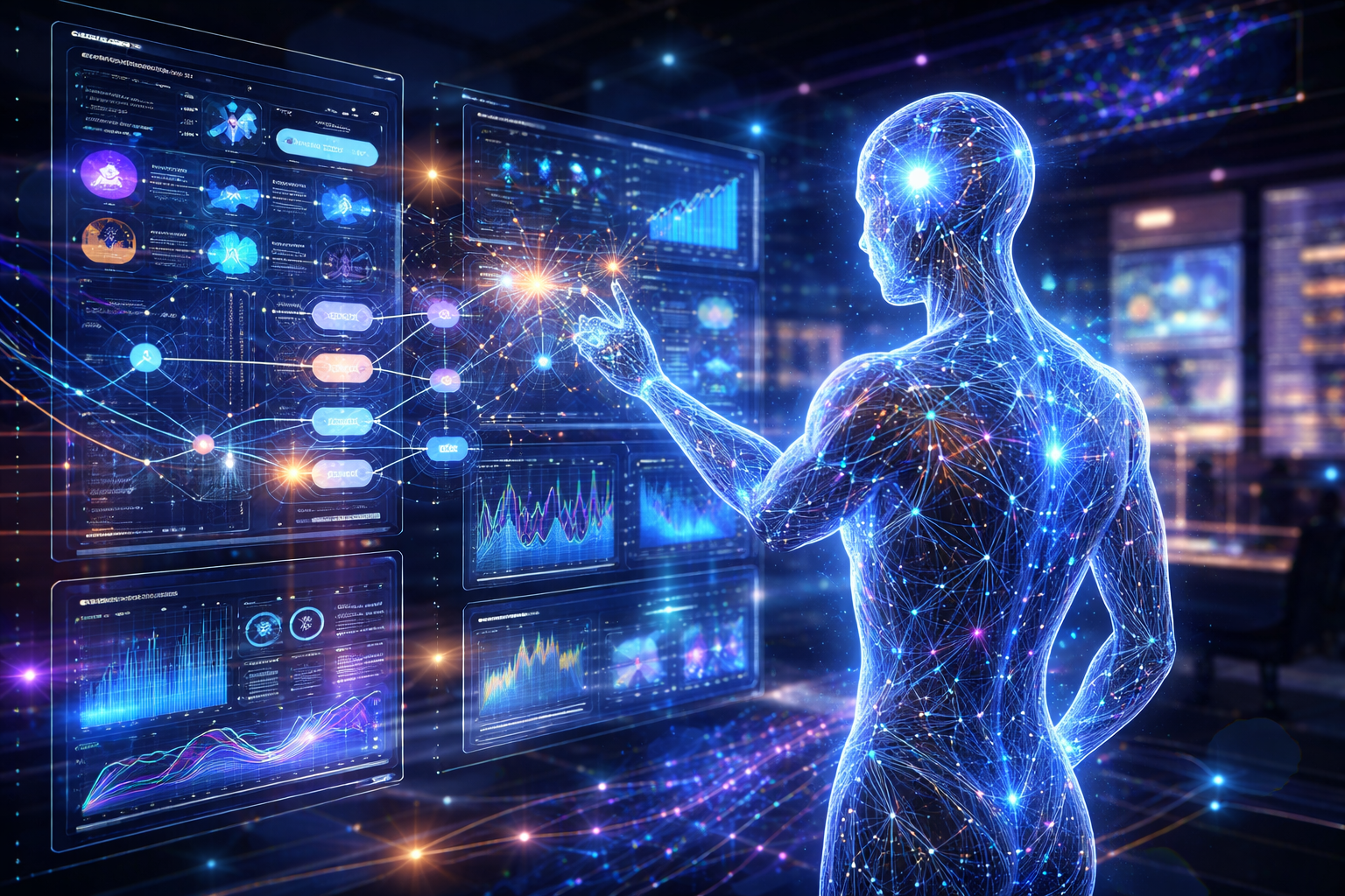 Generative AI agents working autonomously as digital workers across industries