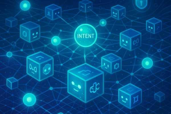 Diagram explaining how Intent-Centric Blockchain ICB works with solvers and user intent