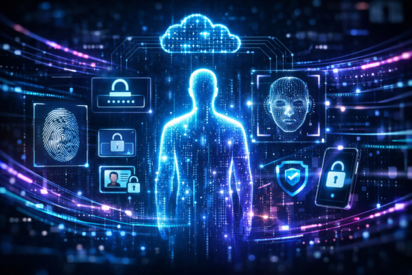 Identity-First Security concept showing user authentication and Zero Trust access control