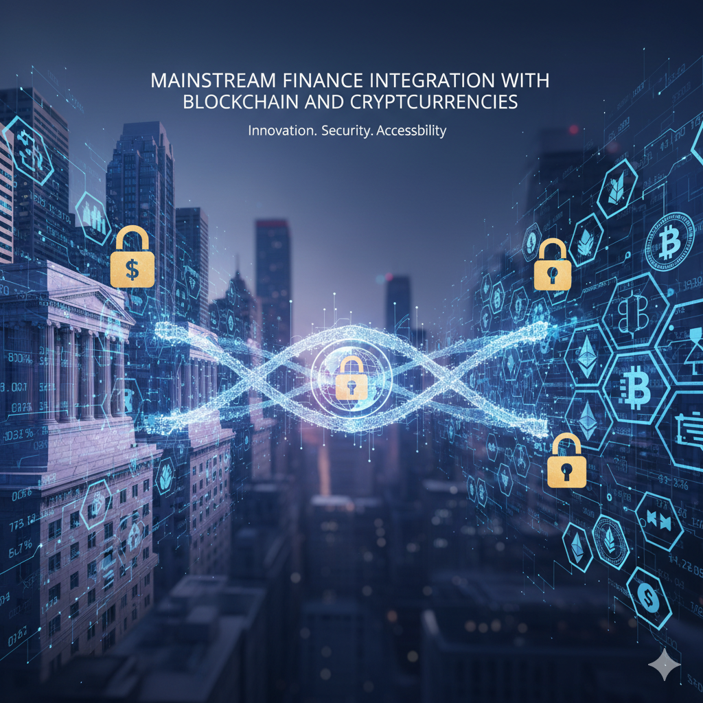 Blockchain and cryptocurrency integration with mainstream banking and finance in 2025