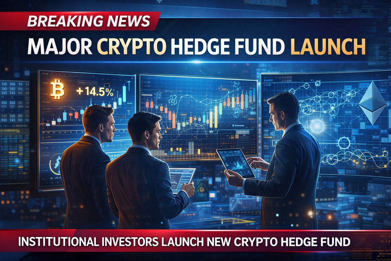 Major crypto hedge fund launch signaling institutional investment in digital assets and blockchain