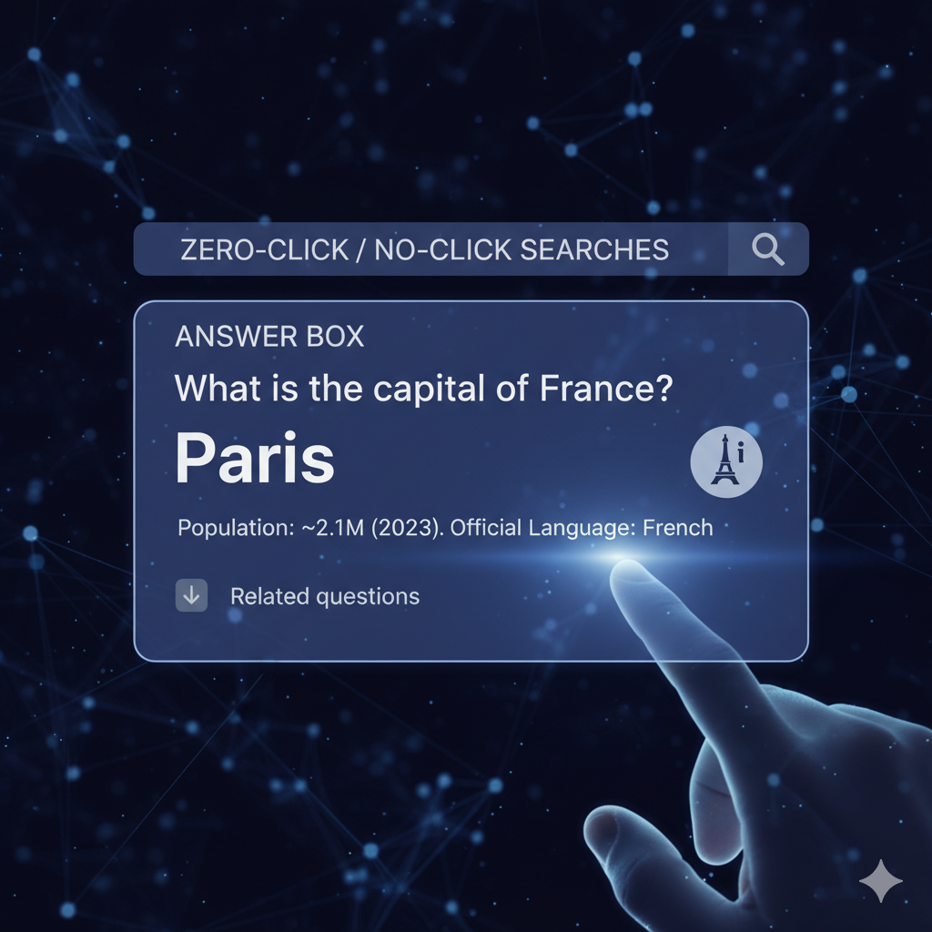 Google search results page showing a featured snippet answer box for a zero-click search query