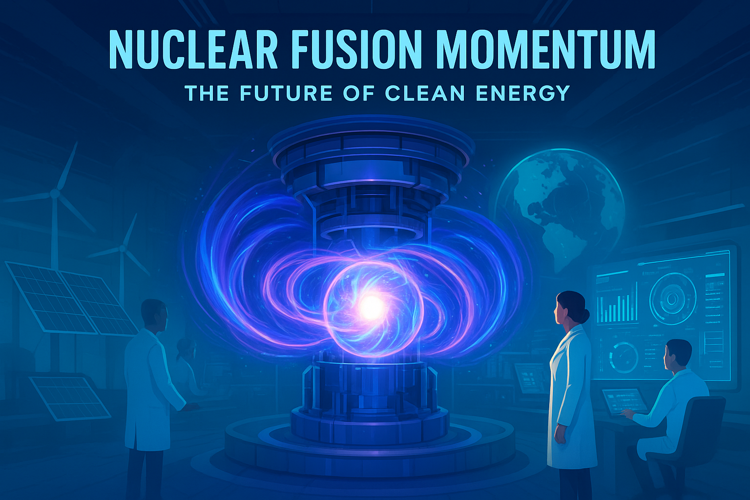 Nuclear fusion reactor concept representing clean energy breakthrough in 2025