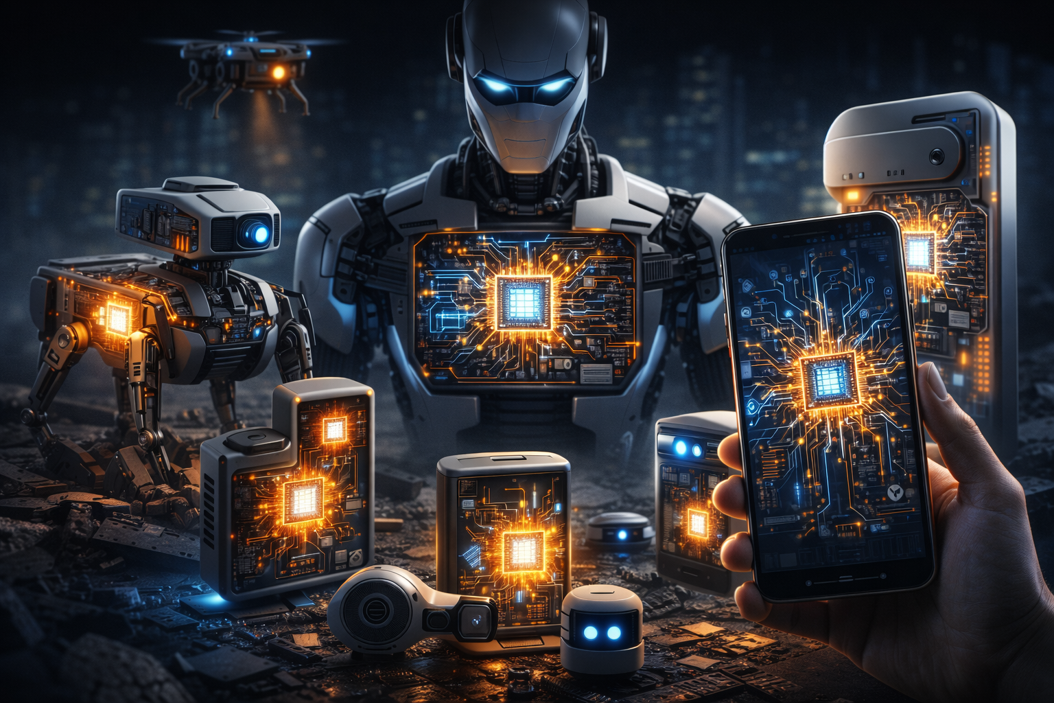 On-device intelligence powering smart machines with edge AI chips and local data processing