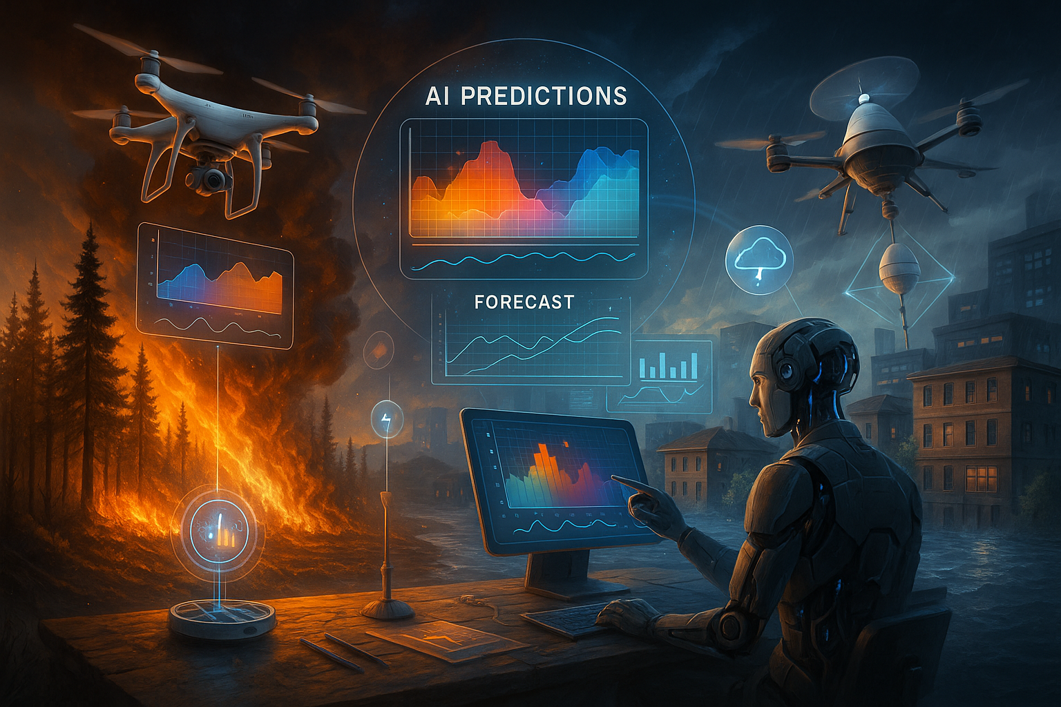 AI and smart sensors used for predicting wildfires and floods in real time