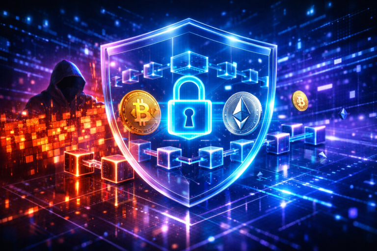 Blockchain security protecting cryptocurrency from hacks and fraud