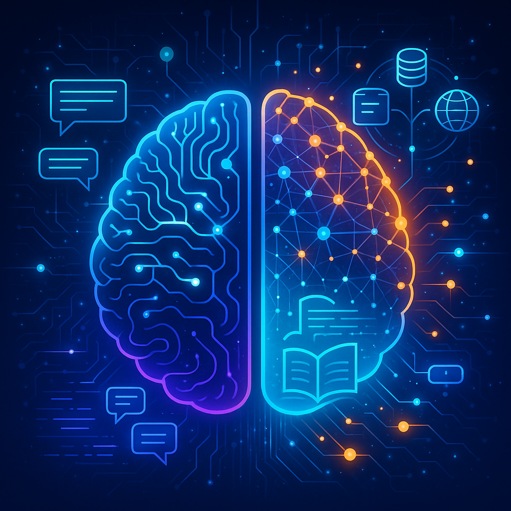 Diagram showing how Retrieval-Augmented Generation (RAG) works in AI systems