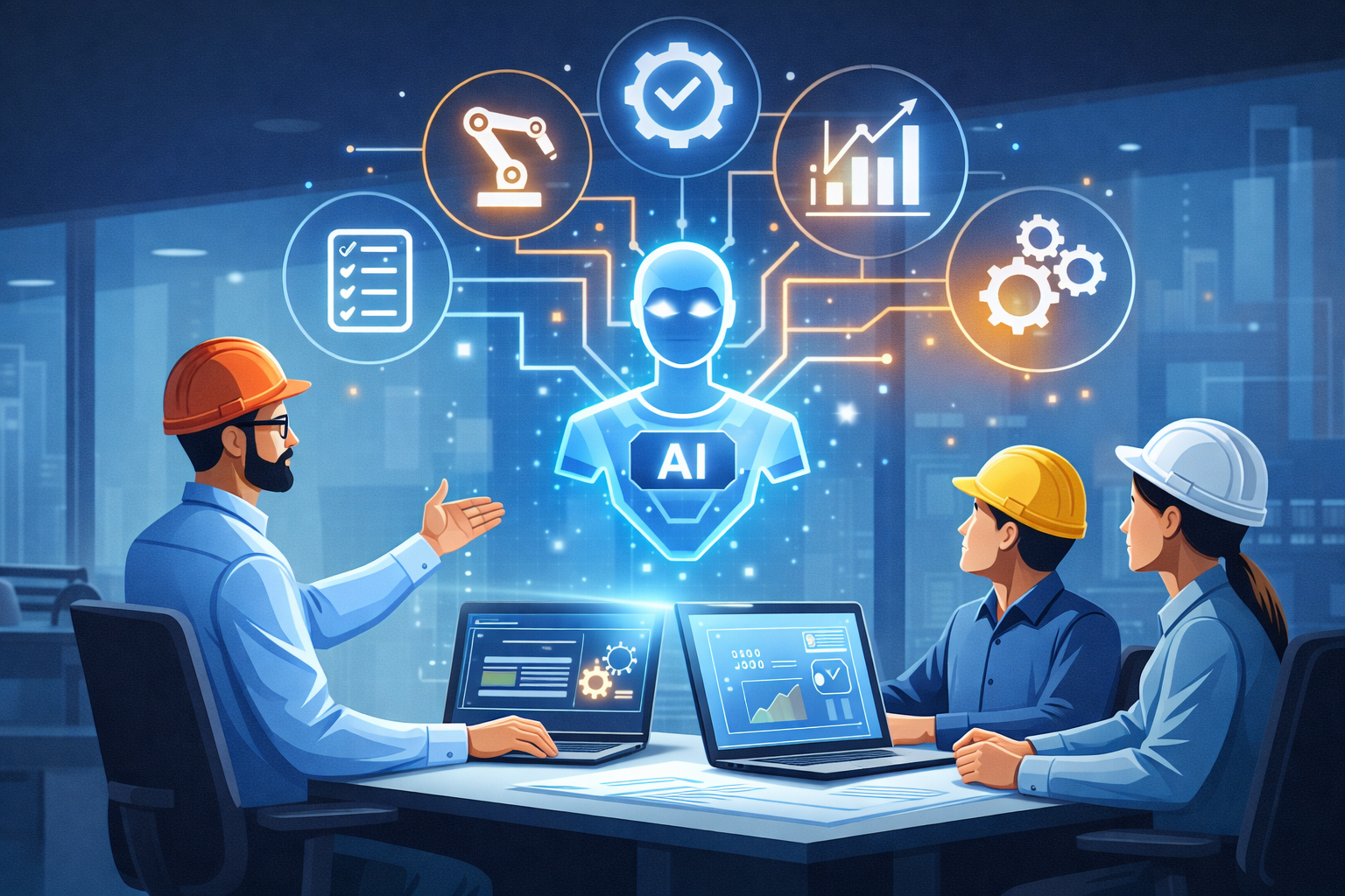 Engineering manager using AI tools for project planning and decision-making