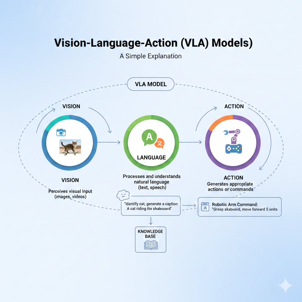 Vision-Language-Action VLA model robot understanding human instructions and performing real-world tasks