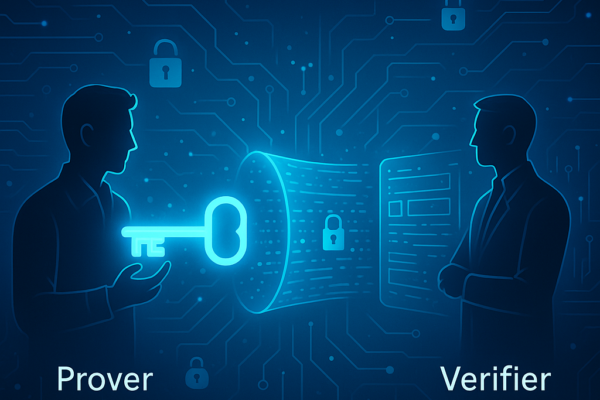 Diagram explaining how Zero-Knowledge Proofs work in blockchain technology