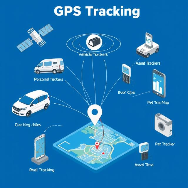 GPS tracking device showing real-time location on smartphone app