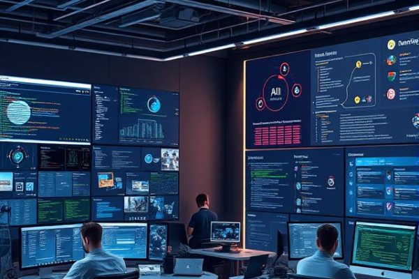 Software developer working with AI tools, DevOps pipelines, and low-code platforms in 2024