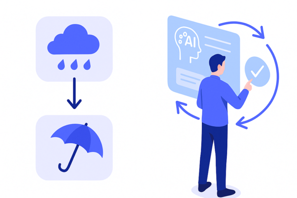 Diagram showing Causal AI and Reciprocal Human-Machine Learning working together in a feedback loop