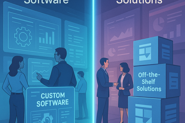 Custom software development versus off-the-shelf software solutions comparison for businesses