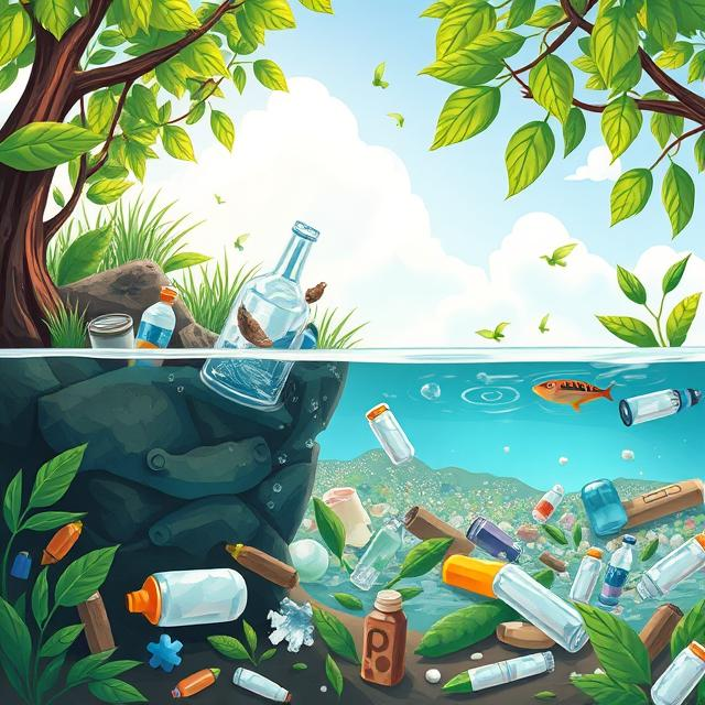 Biodegradable plastic products made from plant-based materials as eco-friendly alternatives to conventional plastics