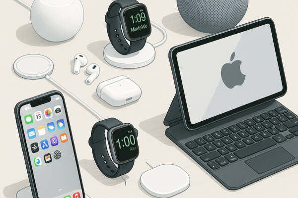 Top iOS gadgets including Apple Watch, AirPods Pro, AirTag, and HomePod Mini for the Apple ecosystem