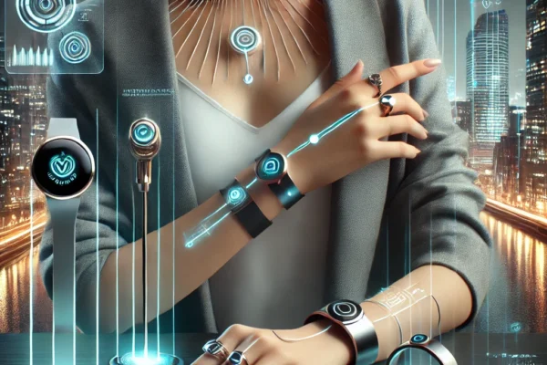 Smart jewelry including rings and bracelets combining fashion design with health tracking technology