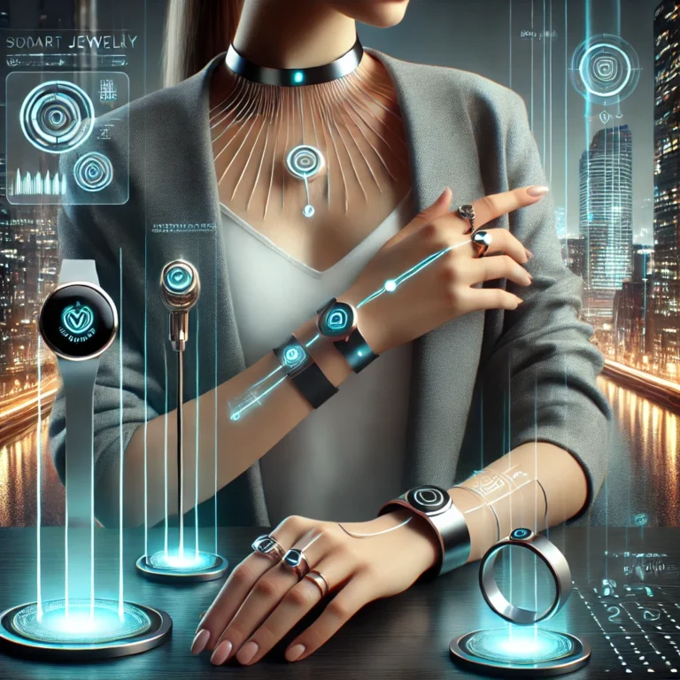 Smart jewelry including rings and bracelets combining fashion design with health tracking technology
