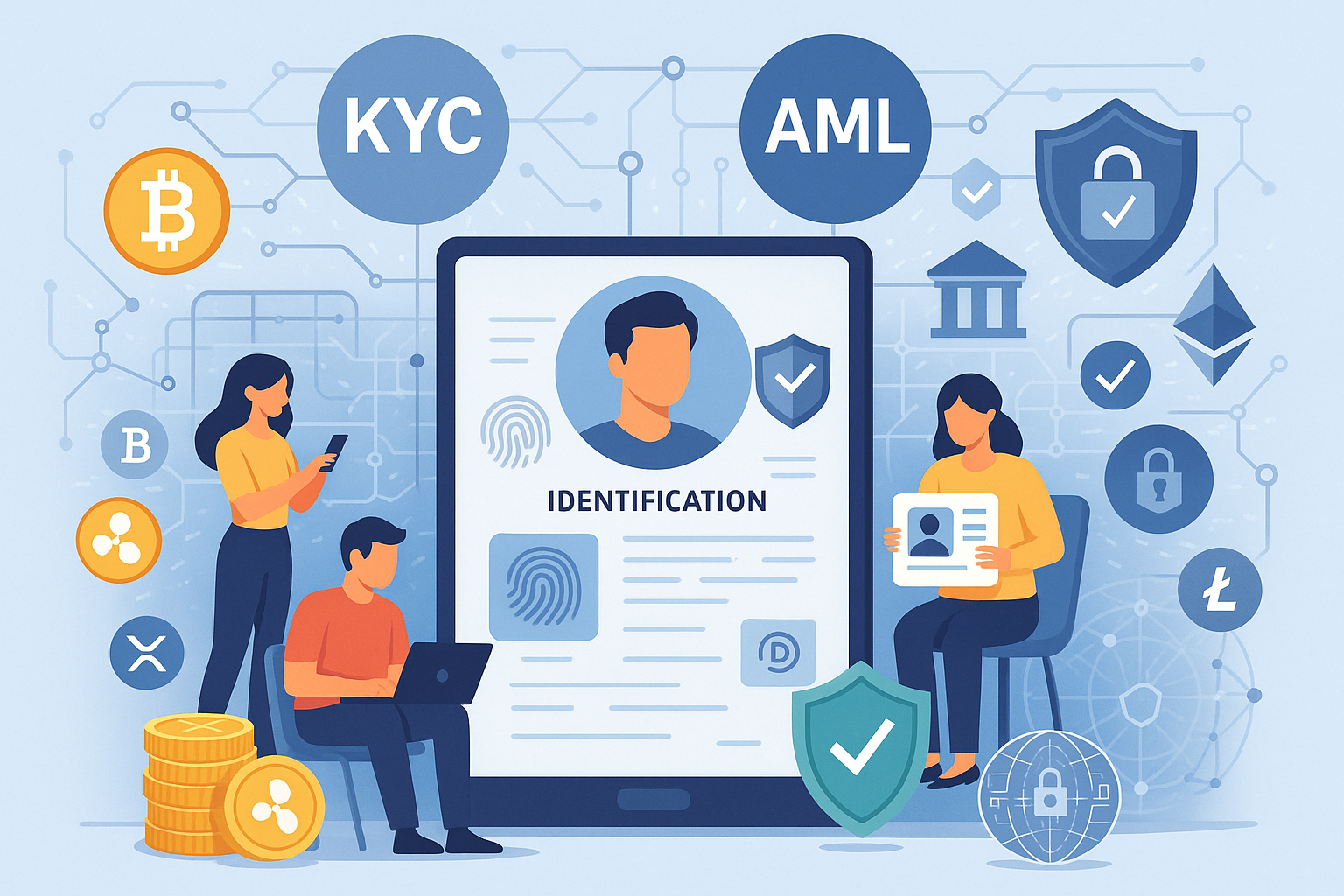 KYC and AML compliance process on a cryptocurrency exchange platform
