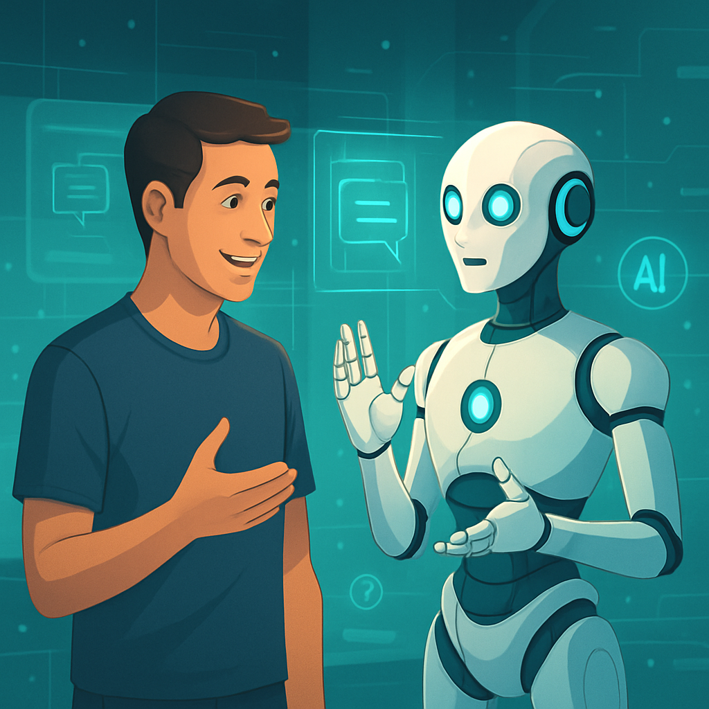Robot using Natural Language Processing to have a conversation with a human