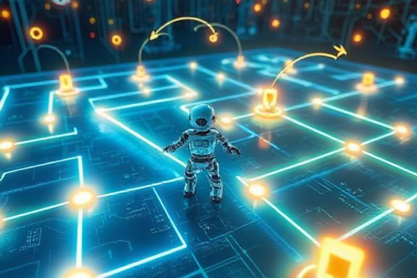Diagram explaining Reinforcement Learning with agent, environment, action, and reward cycle