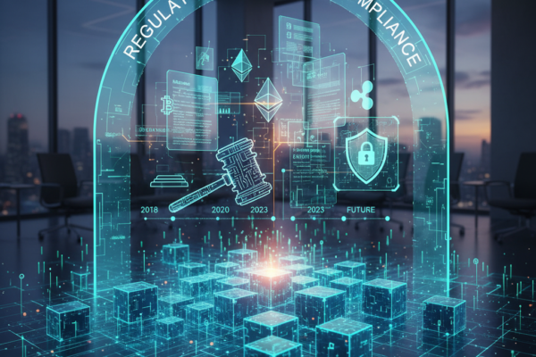 Global crypto regulation and compliance framework 2025 showing laws from EU MiCA, US SEC, India, and Asia