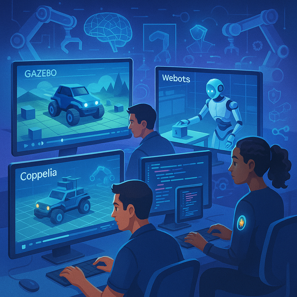 Comparison of robotics simulators Gazebo, Webots, NVIDIA Isaac Sim and CoppeliaSim for robot testing