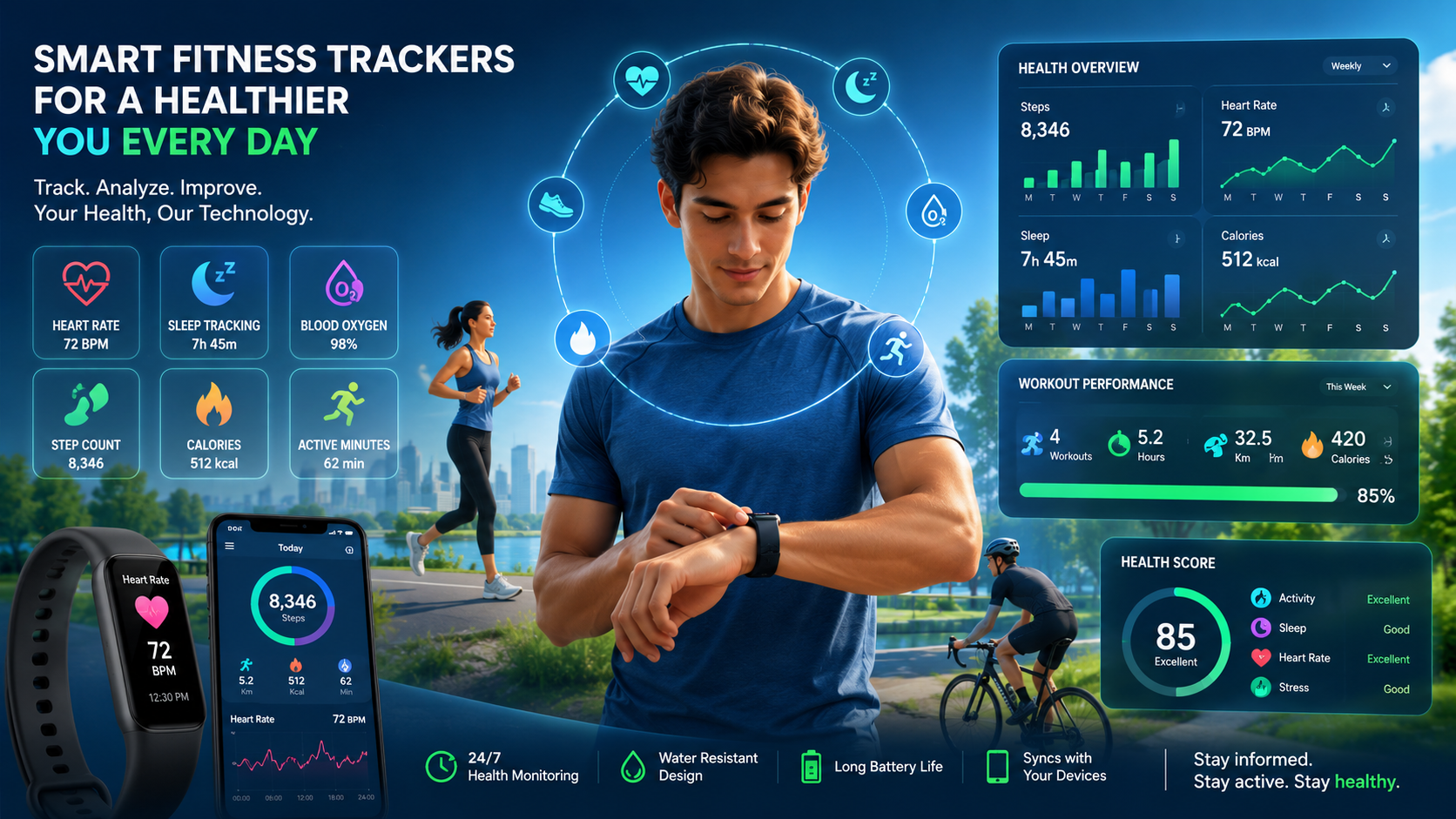 Best fitness trackers for accurate health monitoring in 2026 including Fitbit, Garmin, Apple, Samsung and Amazfit wearables