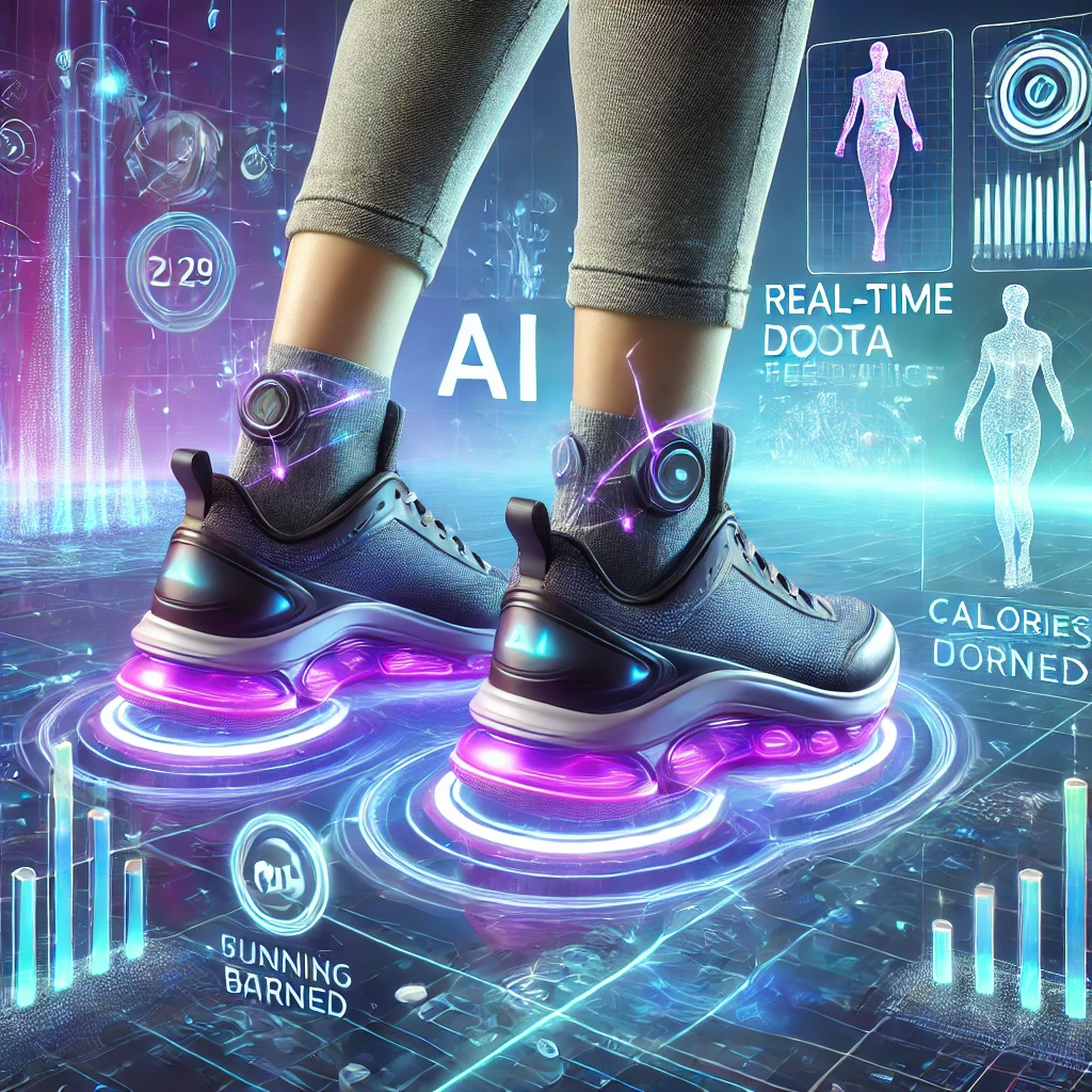 Smart shoes with built-in sensors for fitness tracking and health monitoring