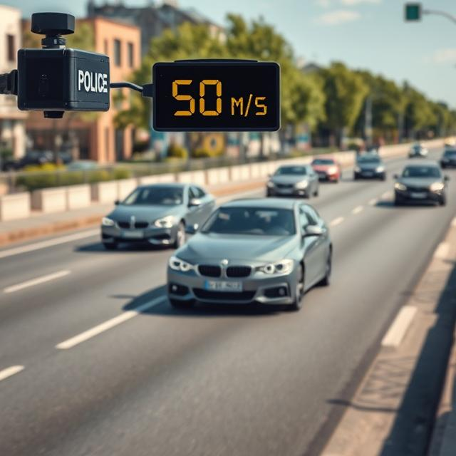 Car speed detection technology using radar and lidar on a highway