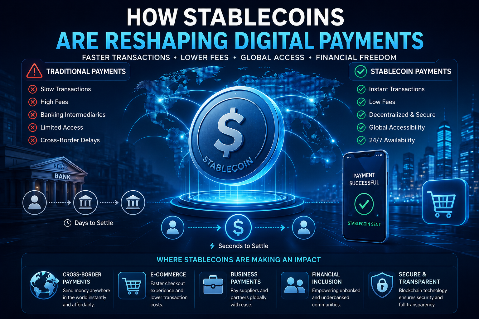 Stablecoins reshaping digital payments using blockchain technology