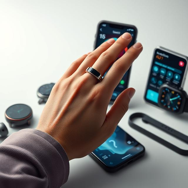 Smart wearable rings including Oura Ring and NFC Ring for health tracking and contactless payments