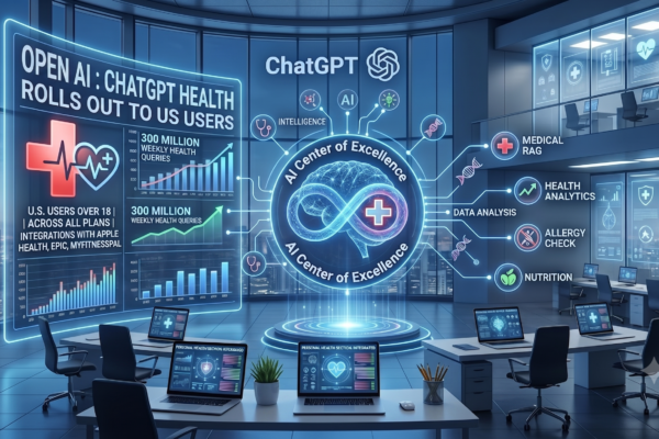 Smartphone displaying a health and wellness app interface representing ChatGPT's new health feature