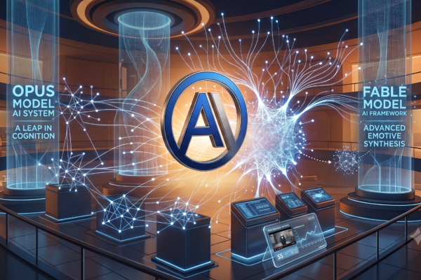 Abstract AI technology visual representing Anthropic's Claude Opus 5 model launch